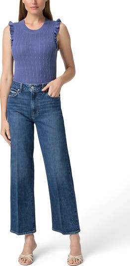 Leenah High Waist Ankle Wide Leg Jeans