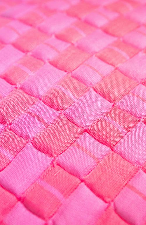 Archive New York Suzani Neon Pink Quilted Handwoven Throw Pillow In Pink