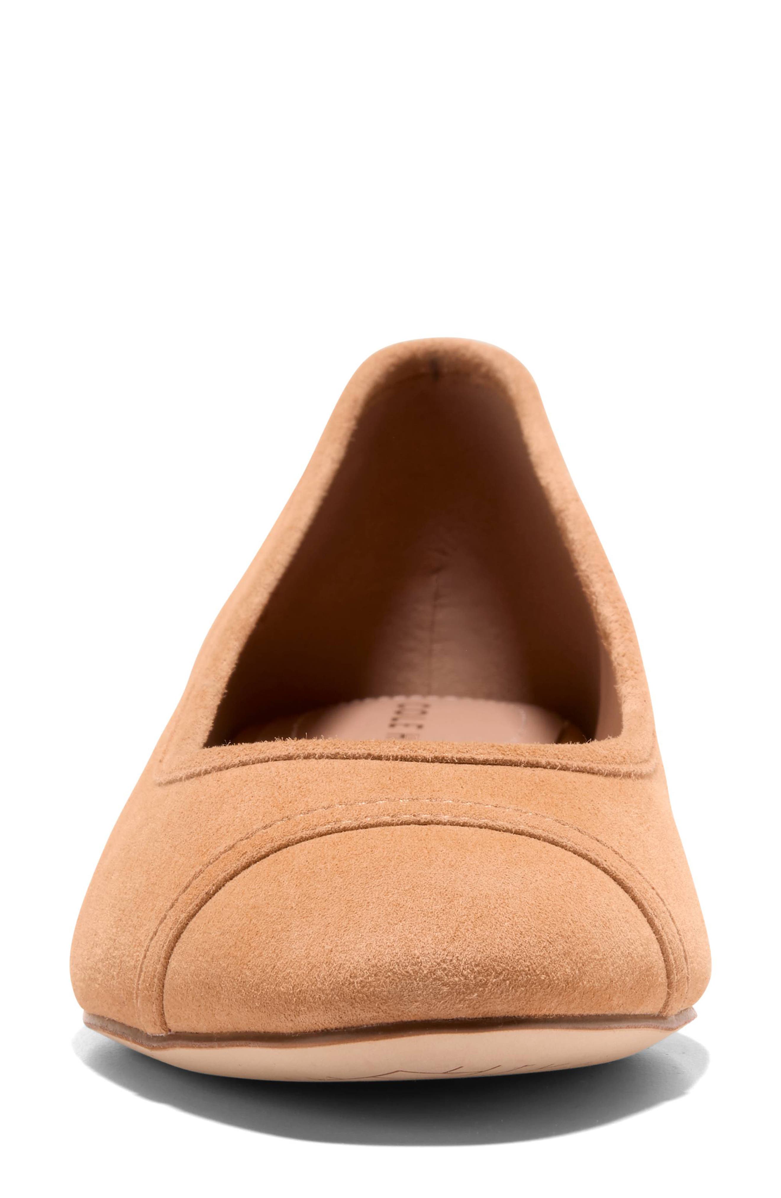Raquelle Demi Wedge Ballet Flat, Alternate, color, BISCUIT SUEDE