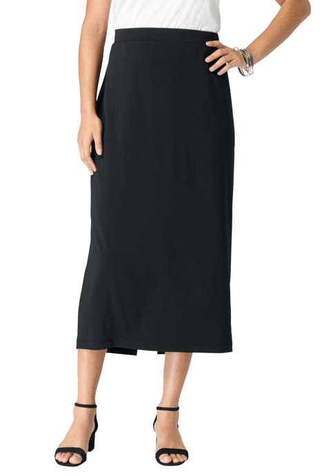Ultrasmooth® Fabric Midi Skirt (Plus)