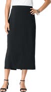Roaman's Ultrasmooth® Fabric Midi Skirt