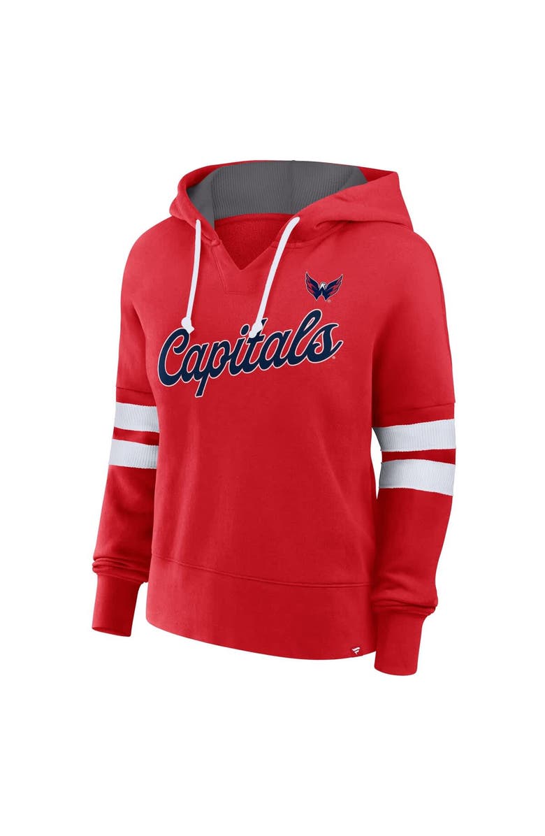 FANATICS Women's Fanatics Red Washington Capitals Seize Fleece Pullover Hoodie, Alternate, color, Red
