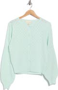 BY DESIGN Eileen Pointelle Knit Cardigan