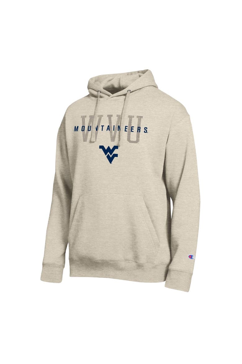 Men's Champion  Oatmeal West Virginia Mountaineers All-Star Neutral Stack Hoodie, Alternate, color, Oatmeal