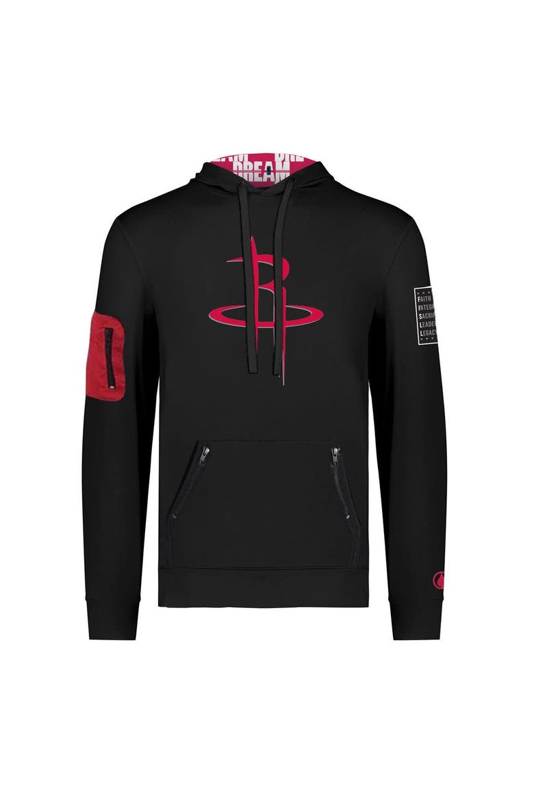 Unisex FISLL x Black History Collection  Black Houston Rockets Pullover Hoodie, Alternate, color, Black