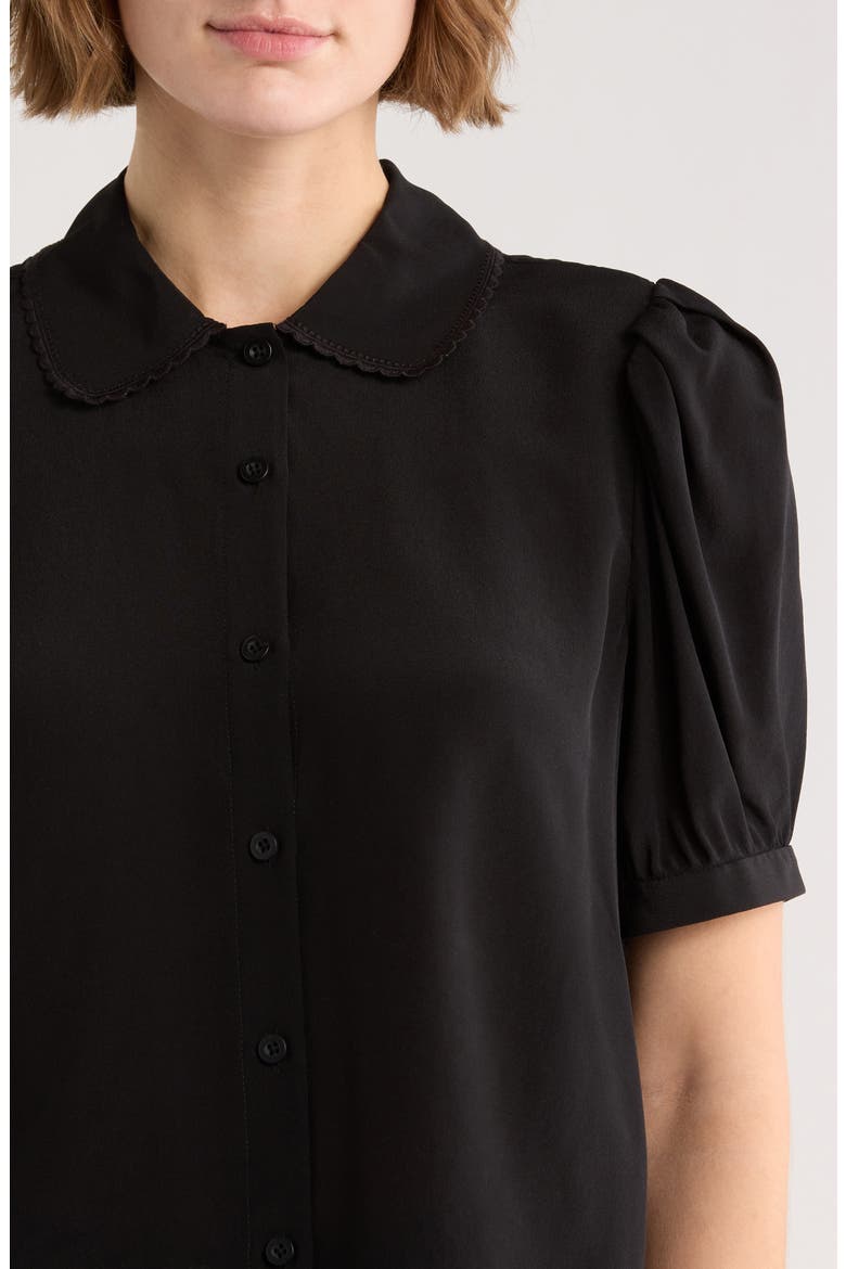 The Prim Silk Shirt, Alternate, color, BLACK