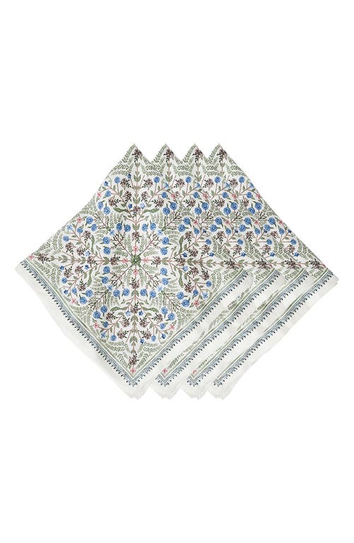 Juliska Villa Seville Set Of 4 Napkins In Chambray