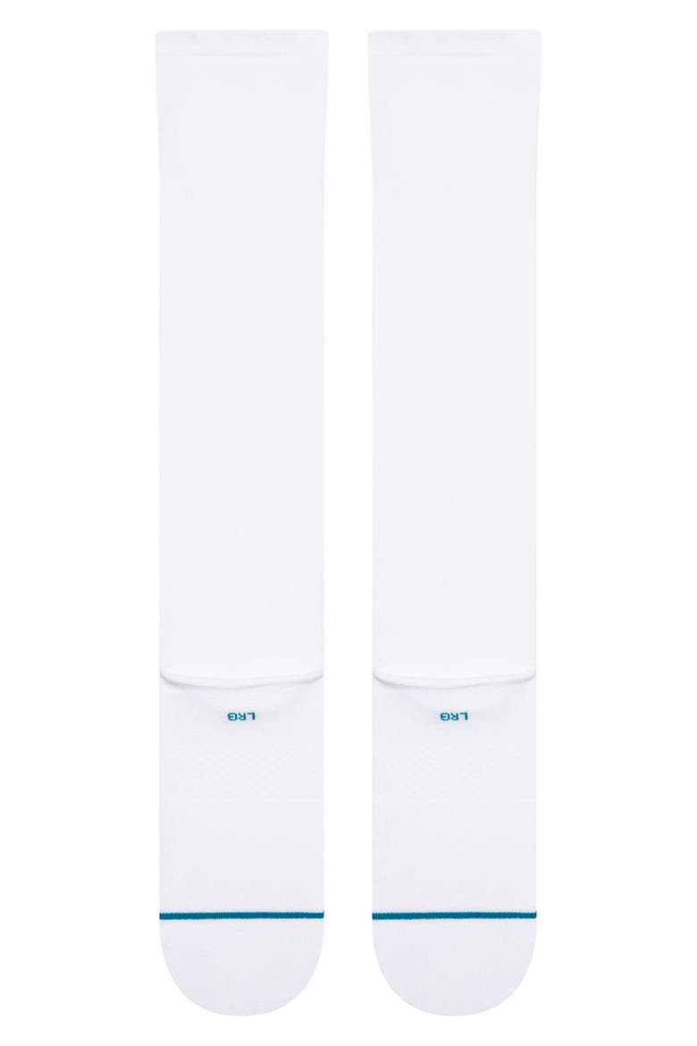 Icon Compression Over The Calf Socks, Alternate, color, WHITE