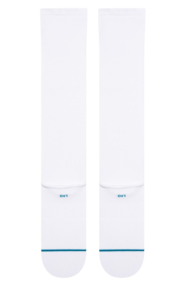 Stance Icon Compression Over The Calf Socks, Alternate, color, White