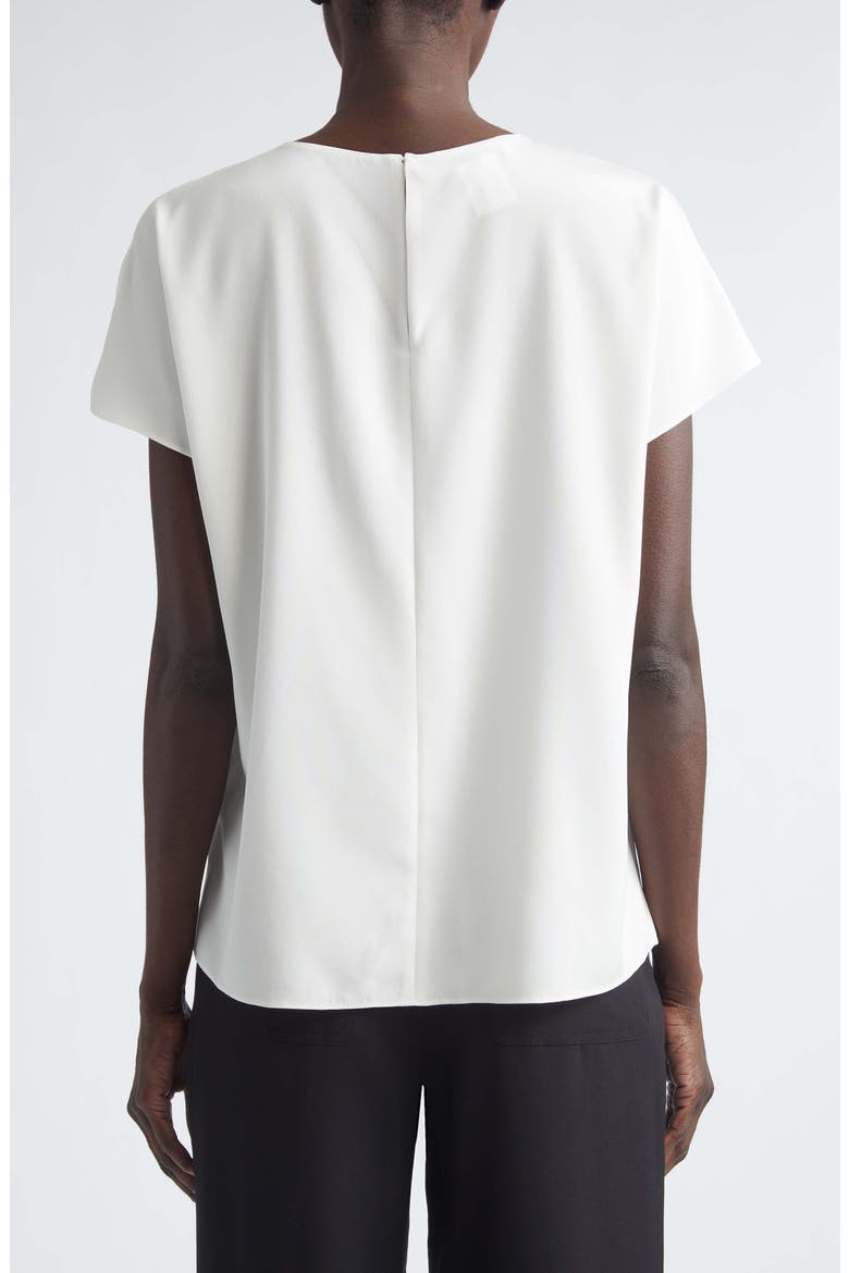 Short Sleeve Stretch Silk Top, Alternate, color, CLOUD