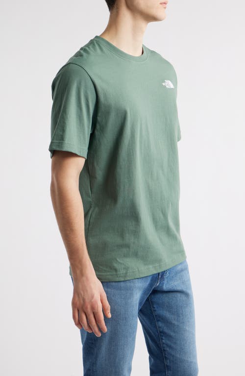 Shop The North Face Box Fit Evolution Embroidered T-shirt In Duck Green