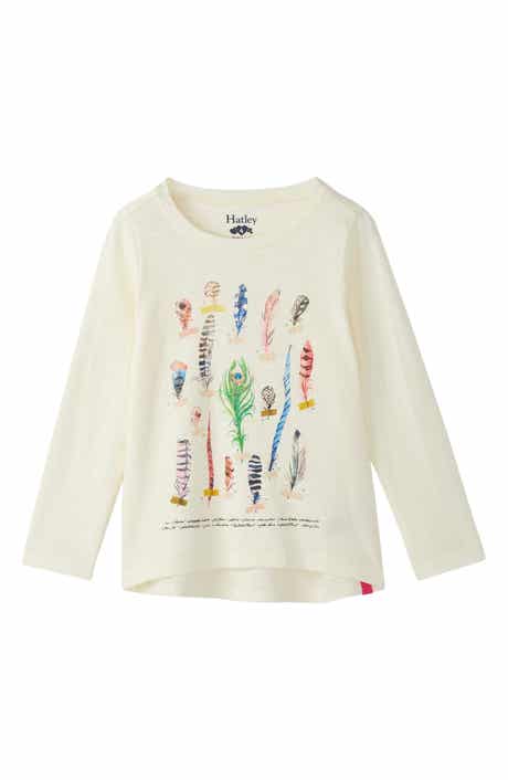Hatley Kids' Feathers Long Sleeve Graphic T-Shirt