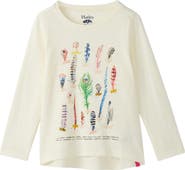 Hatley Kids' Feathers Long Sleeve Graphic T-Shirt