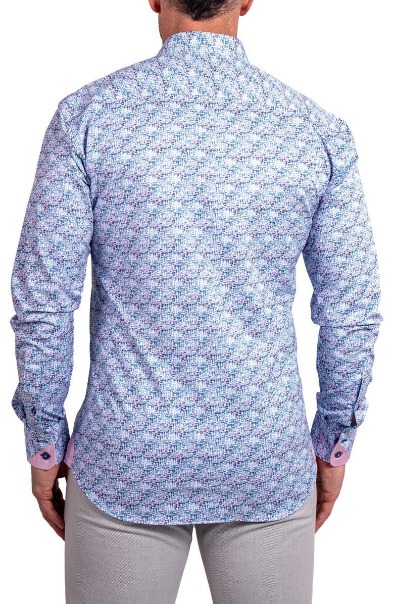 Maceoo Einstein Stretch Ascension Contemporary Fit Button-Up Shirt, Alternate, color, White