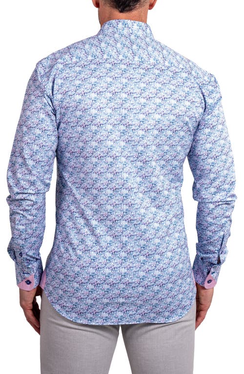 Maceoo Einstein Stretch Ascension Contemporary Fit Button-up Shirt In Blue