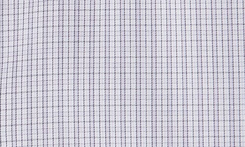 Nordstrom Traditional Fit Microplaid Premium Non-iron Cotton Dress Shirt In Blue