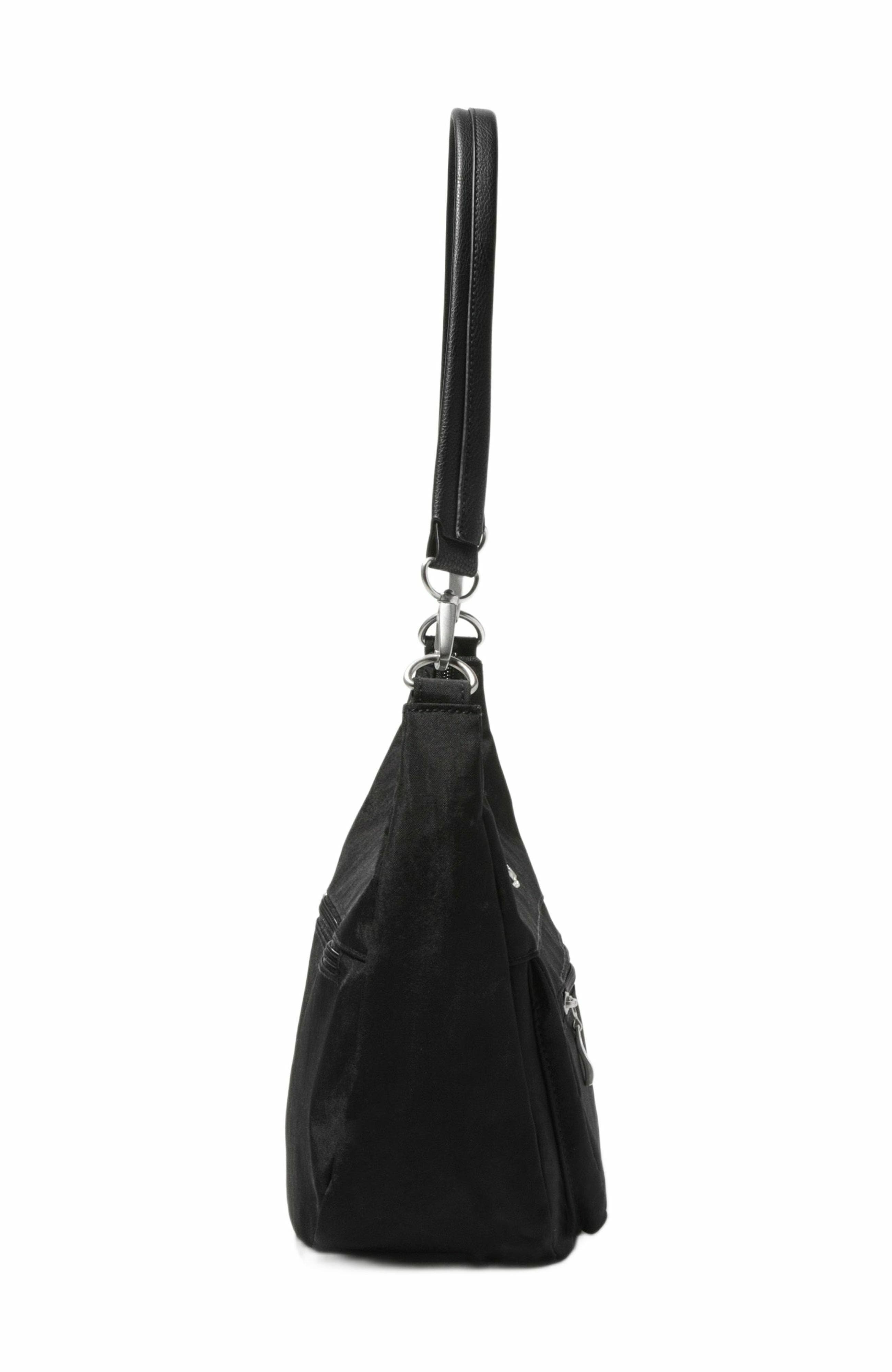 BAGGALLINI Modern Pocket Half Moon Shoulder Bag, Alternate, color, Black