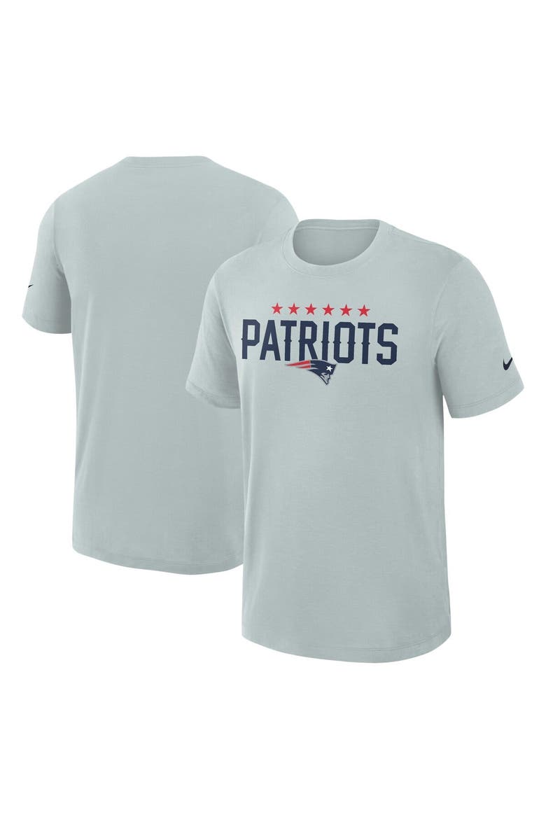 Men's Nike Silver New England Patriots 2025 Rivalries Collection Slub Dri-FIT T-Shirt, Main, color, Silver