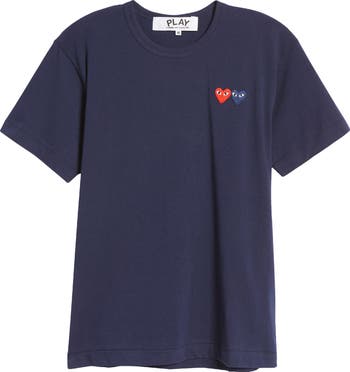 Comme des Garcons PLAY Twin Hearts Slim Fit Jersey T Shirt Nordstrom