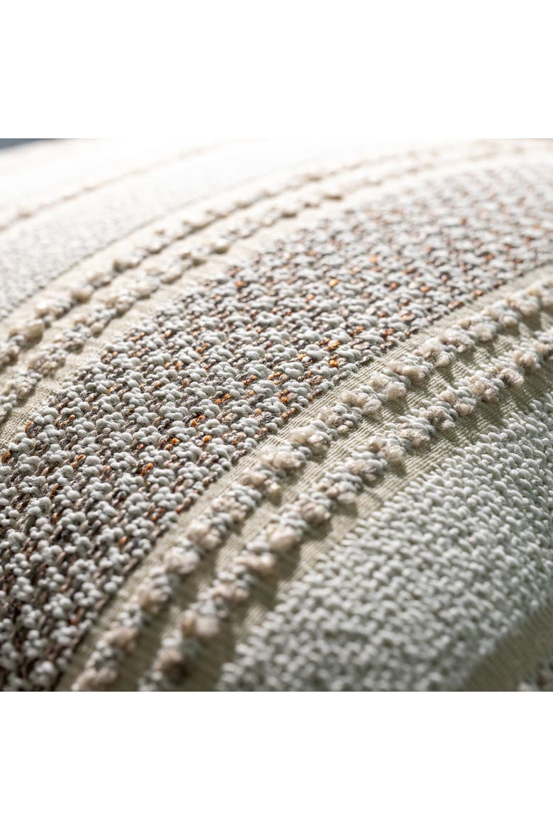 Axis Textural Stripe Indoor & Outdoor Woven Accent Pillow & Insert, Alternate, color, Travertine