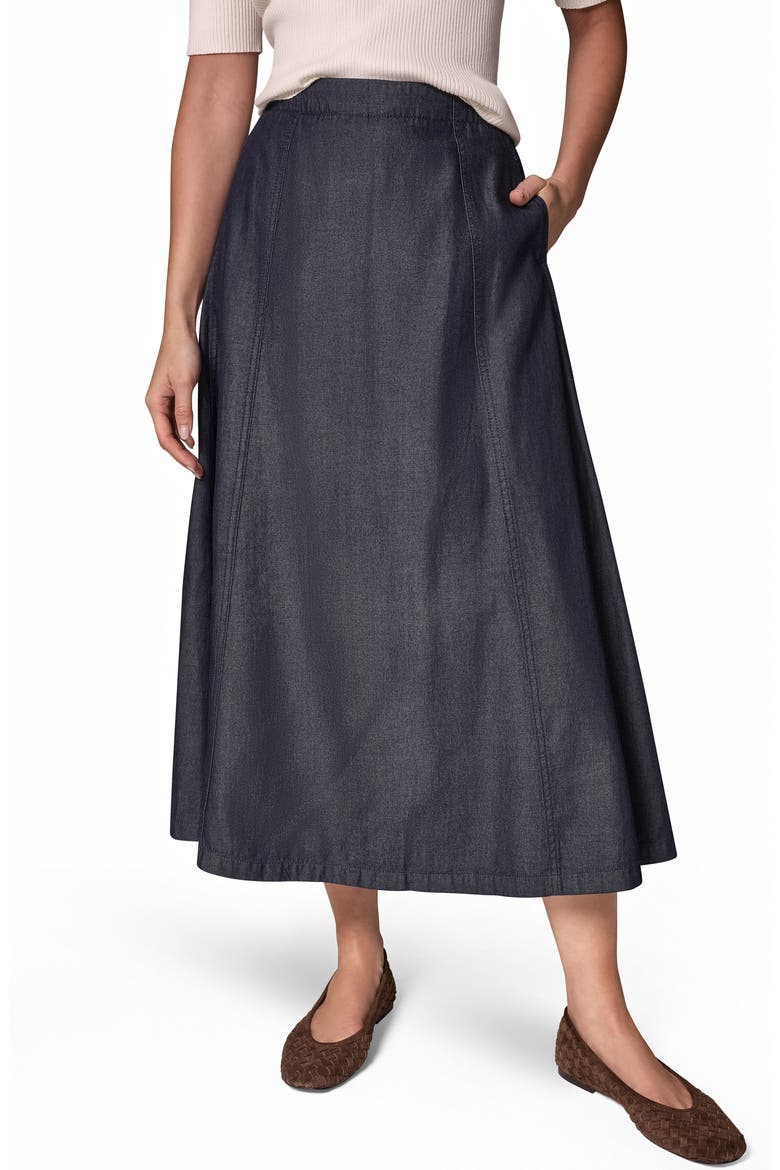 A-Line Chambray Skirt, Main, color, DUTCHESS