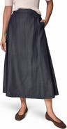 Donna Karan New York A-Line Chambray Skirt