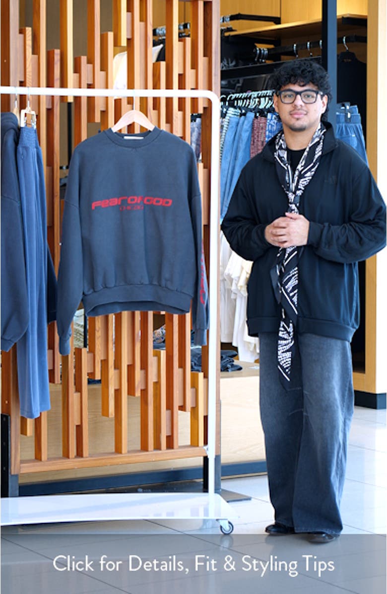 Logo Graphic Relaxed Fit Crop Sweatshirt, sales video thumbnail