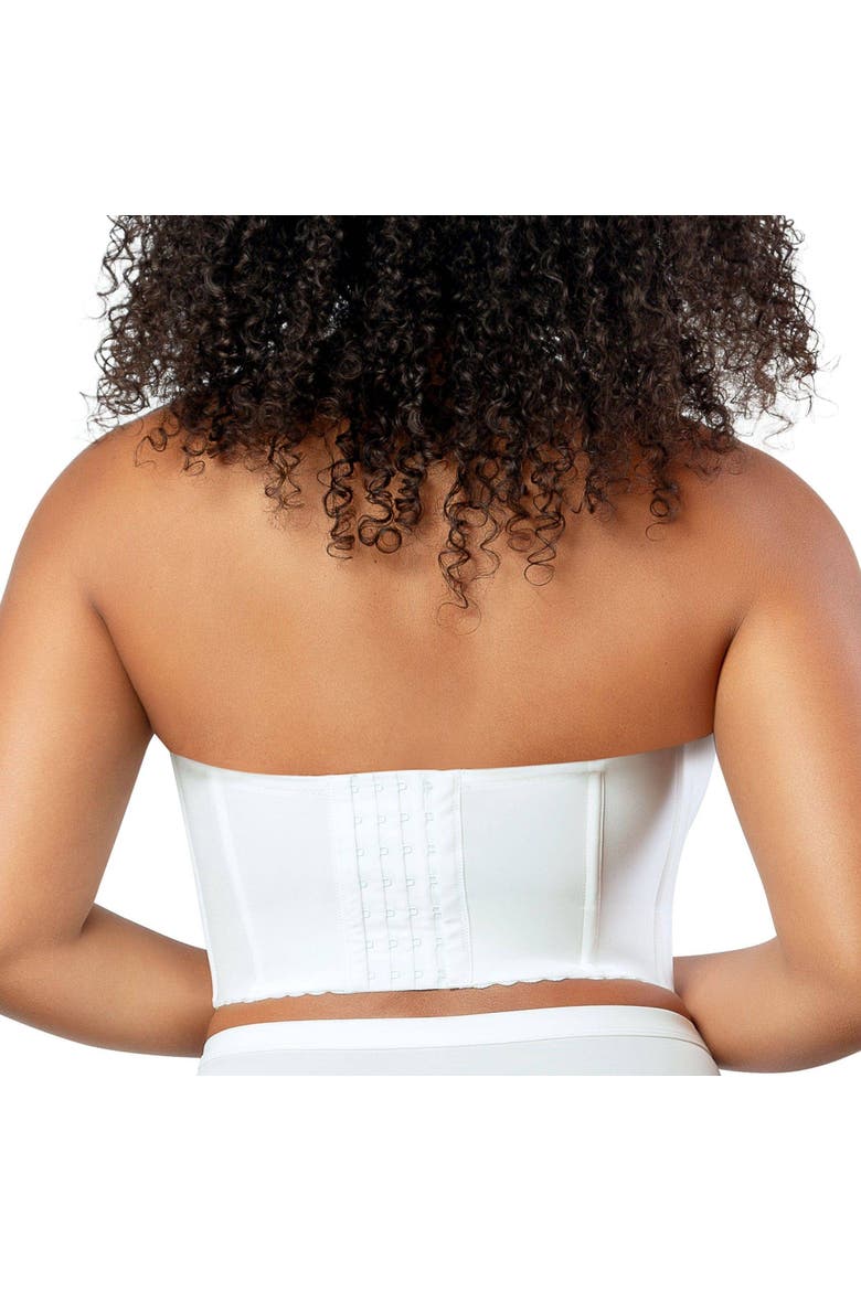 Elissa Full Busted Strapless Bustier, Alternate, color, Pearl White