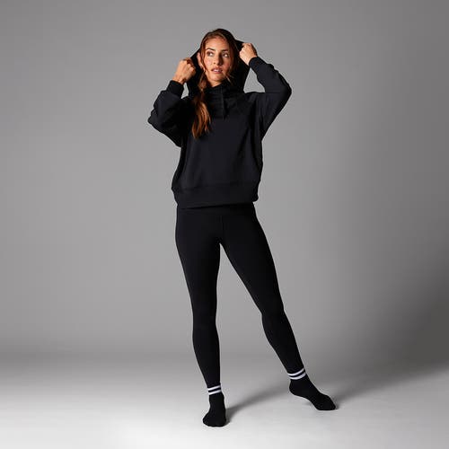 Tavi Cozy Paneled Hoodie In Black