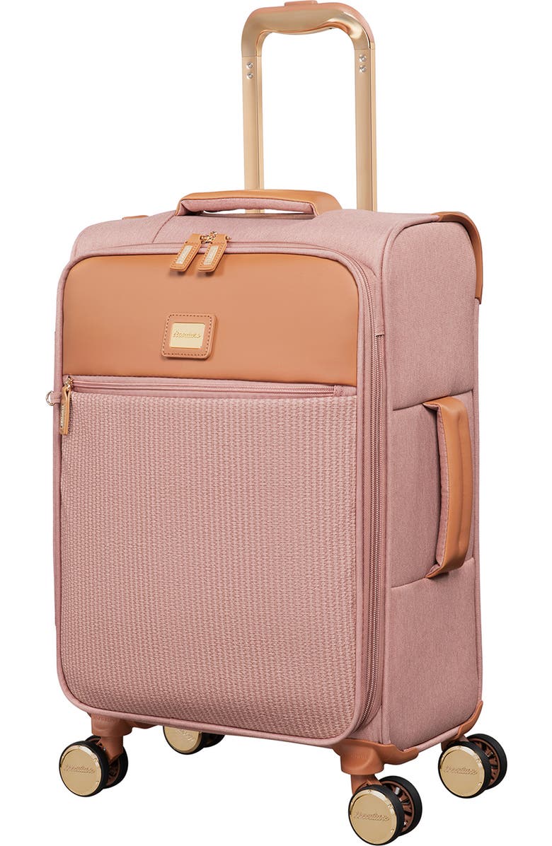 IT COUTURE Odelia 23-Inch Soft Shell Spinner Suitcase, Main, color, Pink / Brown