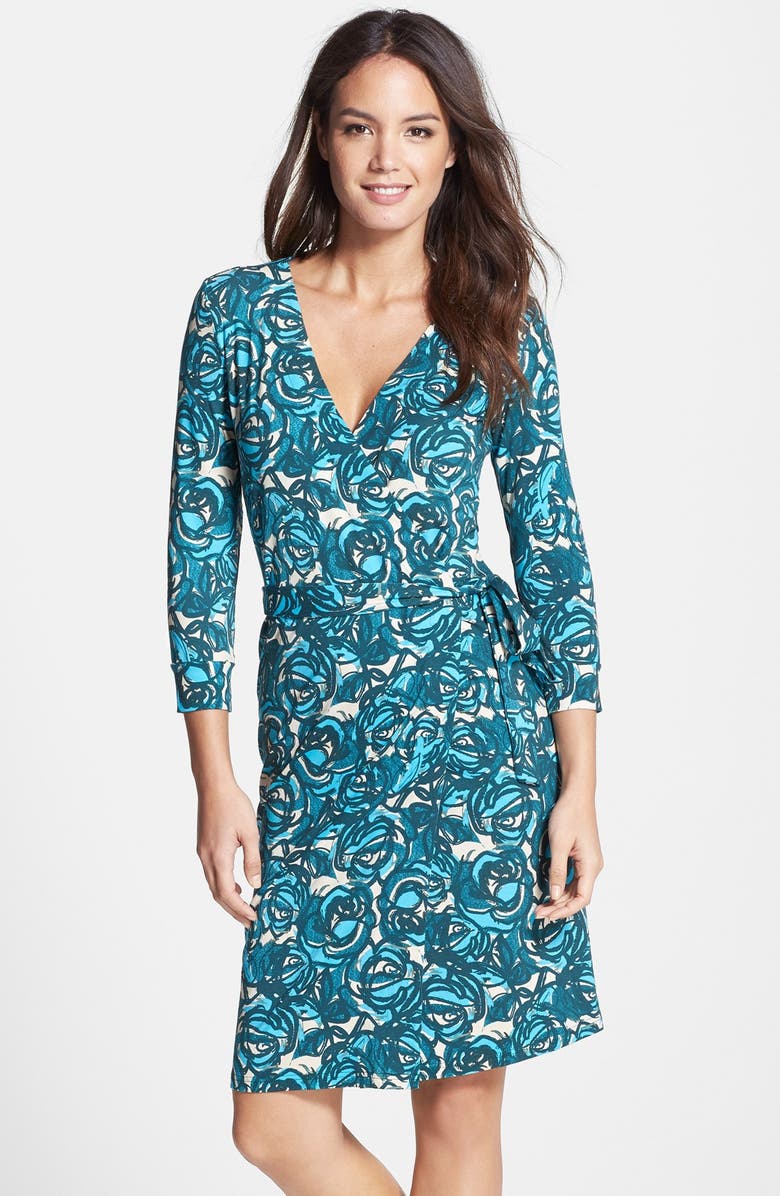 Felicity & Coco Print Jersey Wrap Dress, Main, color, 