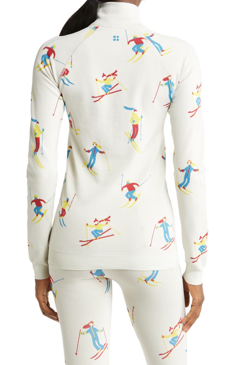 Sweaty Betty Ski Jacquard Half Zip Base Layer Pullover, Alternate, color,