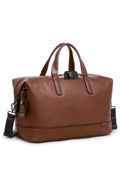 Tumi Nelson Leather Duffle Bag In Cognac
