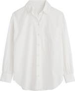 Seasalt Cornwall Sea Path Oversize Organic Cotton Poplin Button-Up Shirt