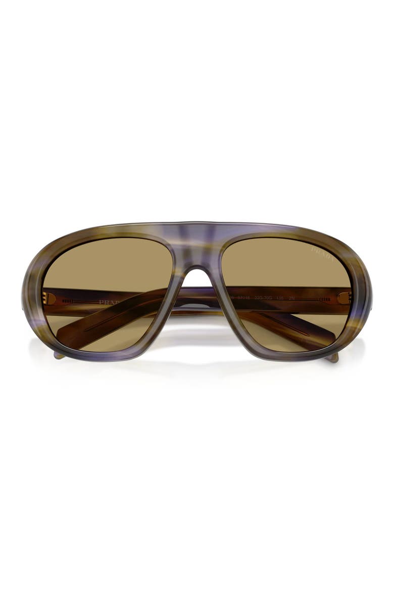 57mm Irregular Sunglasses, Alternate, color, STRIPED LAGUNA / GREEN OLIVE