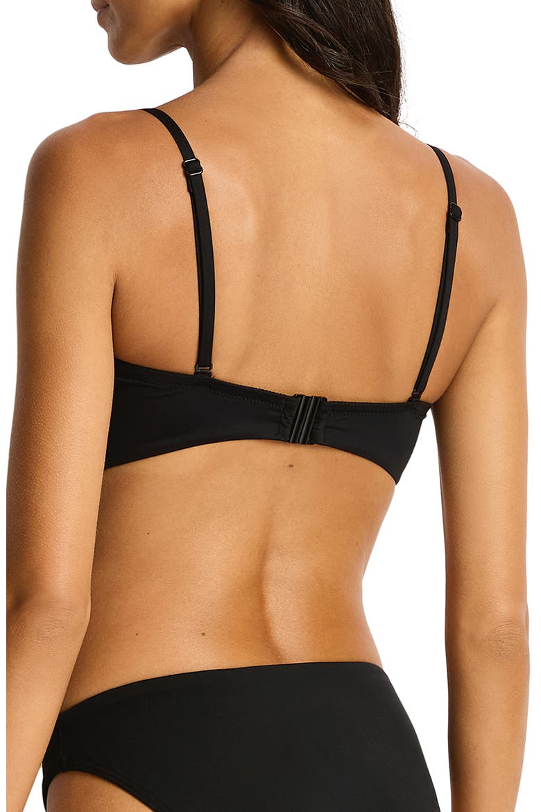 Essentials Edit Twist Front Bikini Top, Alternate, color, BLACK