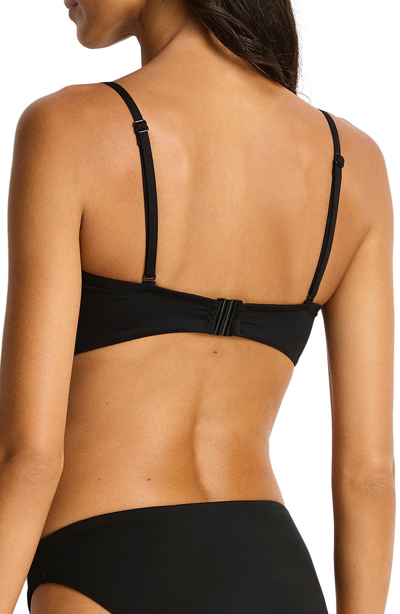 Sea Level Essentials Edit Twist Front Bikini Top, Alternate, color, Black