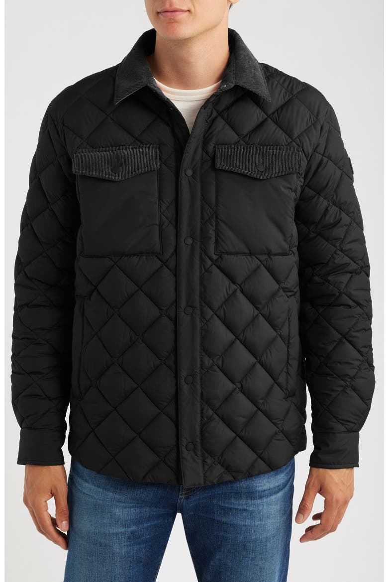 Firmin Water Resistant Quilted Puffer Jacket, Alternate, color, BLACK