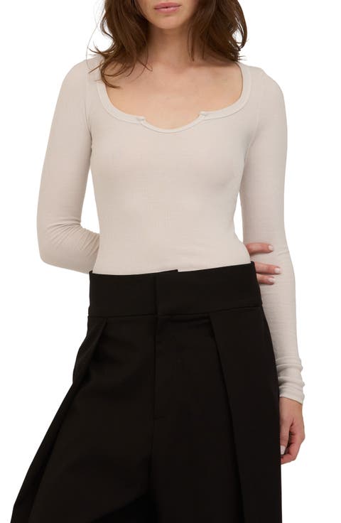 The Lovely Long Sleeve Rib T-Shirt