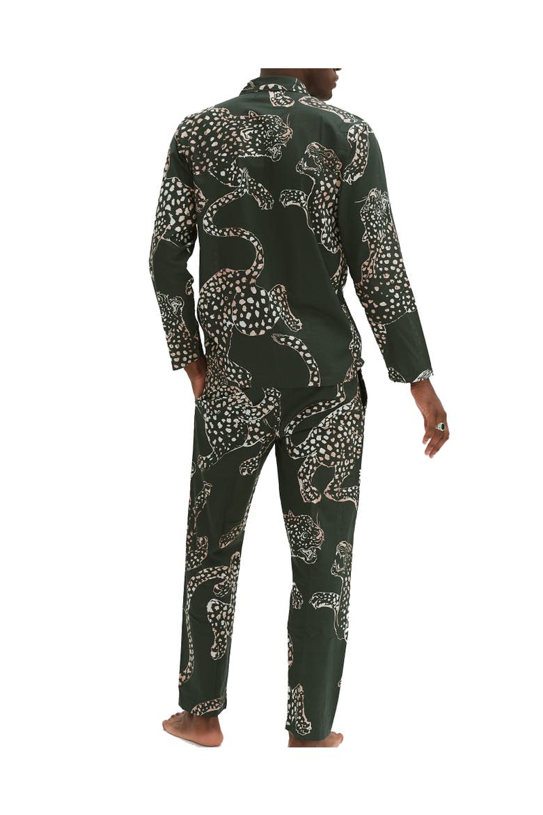 Mens Pocket Pajama Set, Alternate, color, Jag Print Green