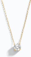 Mint & Lily Dainty Solitaire Pendant Necklace
