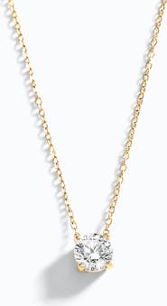 Mint & Lily Dainty Solitaire Pendant Necklace