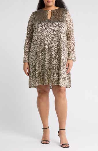 Metallic Shift Dress