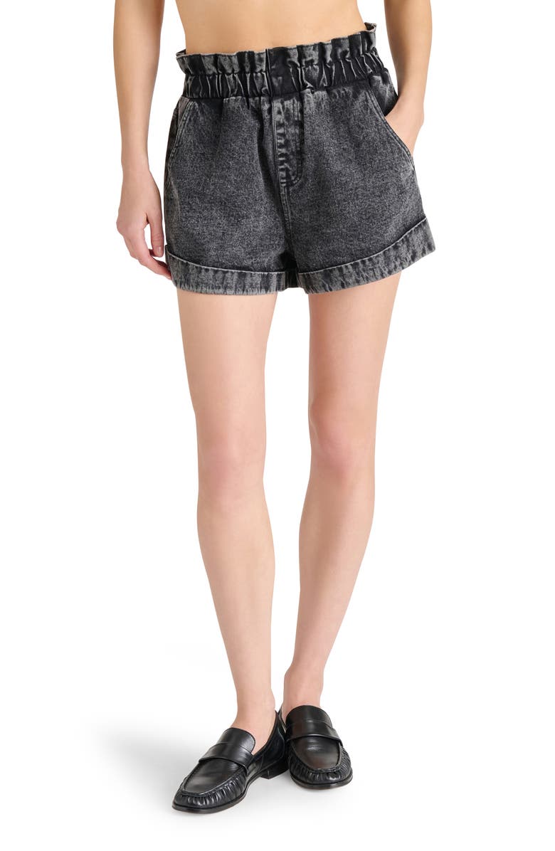 Steve Madden Elare Denim Shorts, Main, color, Faded Black