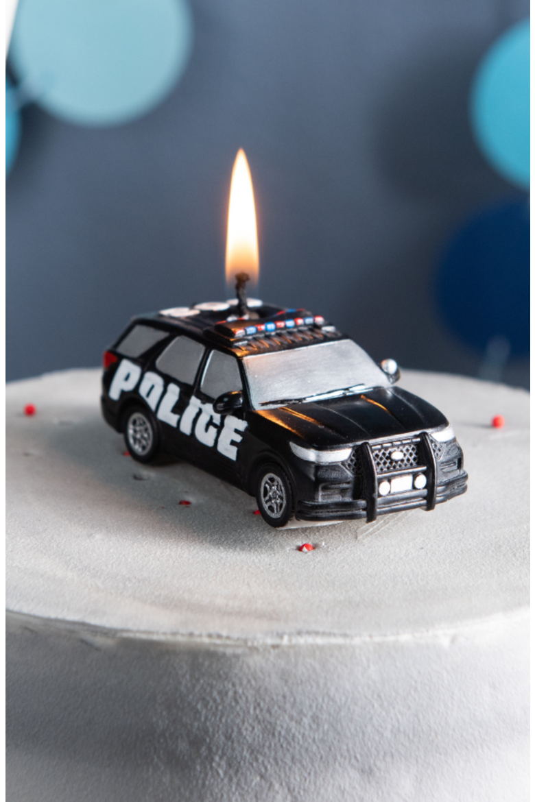 Police Car Candle, Alternate, color, Black