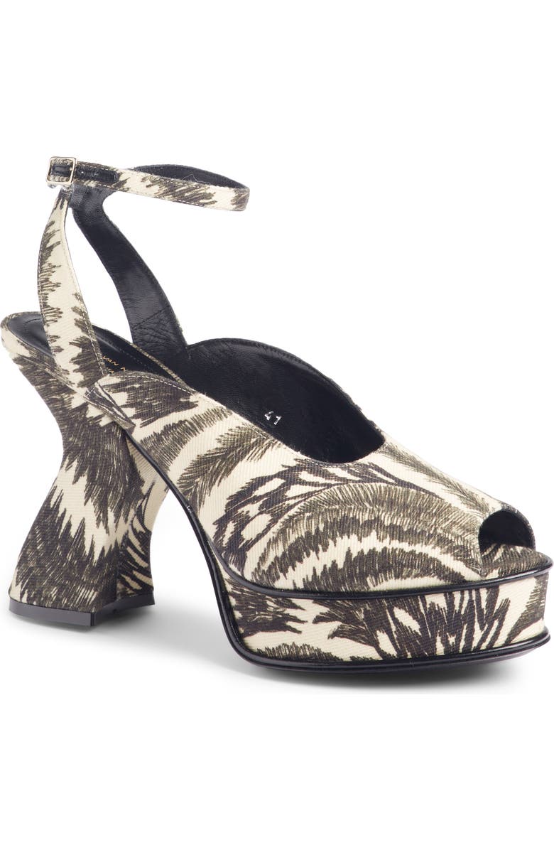 Dries Van Noten Wave Heel Platform Sandal, Main, color,