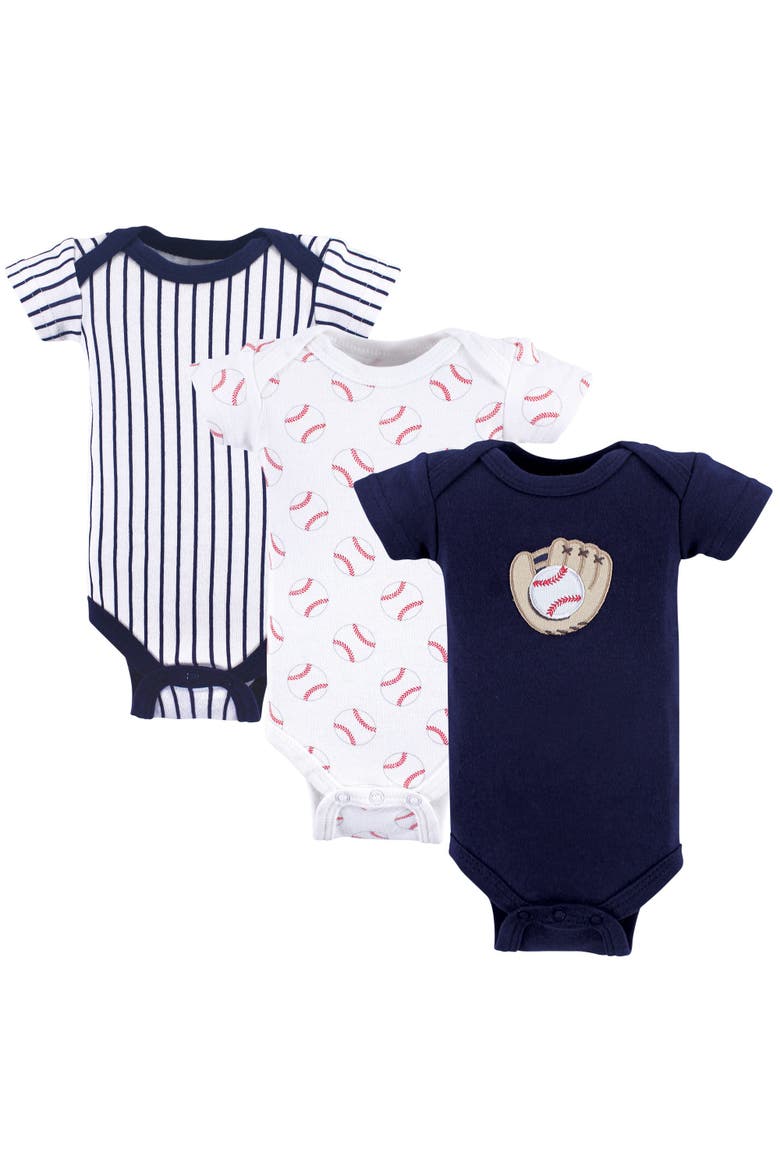 Cotton Preemie Bodysuits, Main, color, Baseball