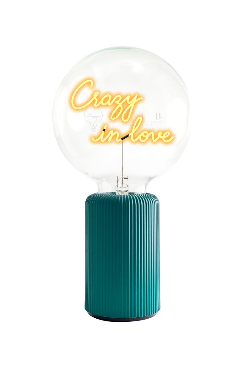 In Love Portable Table Lamp, Main, color, Emerald