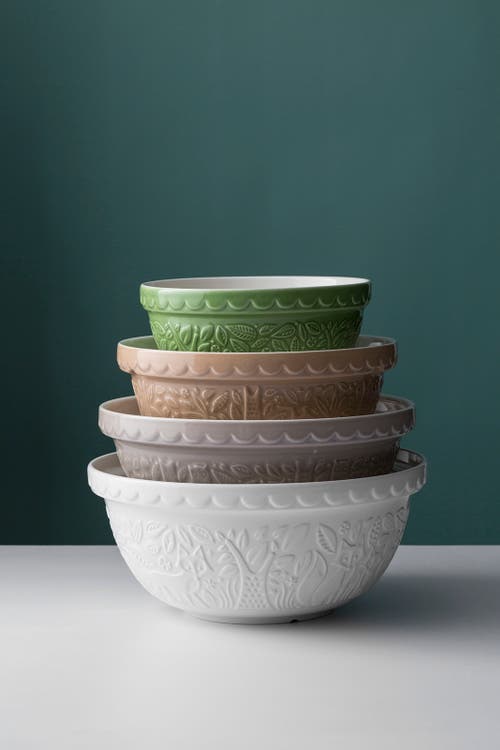 Mason Cash In The Forest Mini Bowl Set, 4 Stoneware Prep Bowls With Embossed Woodland Designs In Multi