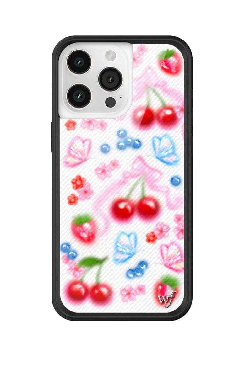 Sweet Cherries iPhone Case, Alternate, color, White